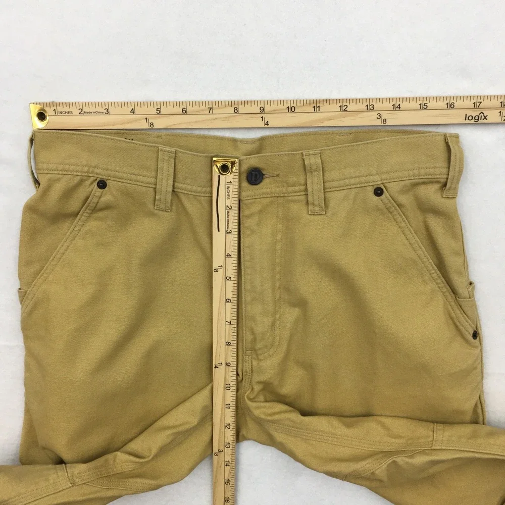 Patagonia Iron Forge Hemp Canvas Double Knee Pants Tan Brown Mens 32 Workwear